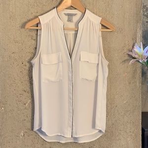 H&M Conscious White Sheer Tank - Gently Worn